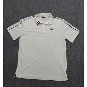 PXG Parsons Extreme Golf Polo Mens medium White Black Vented Performance